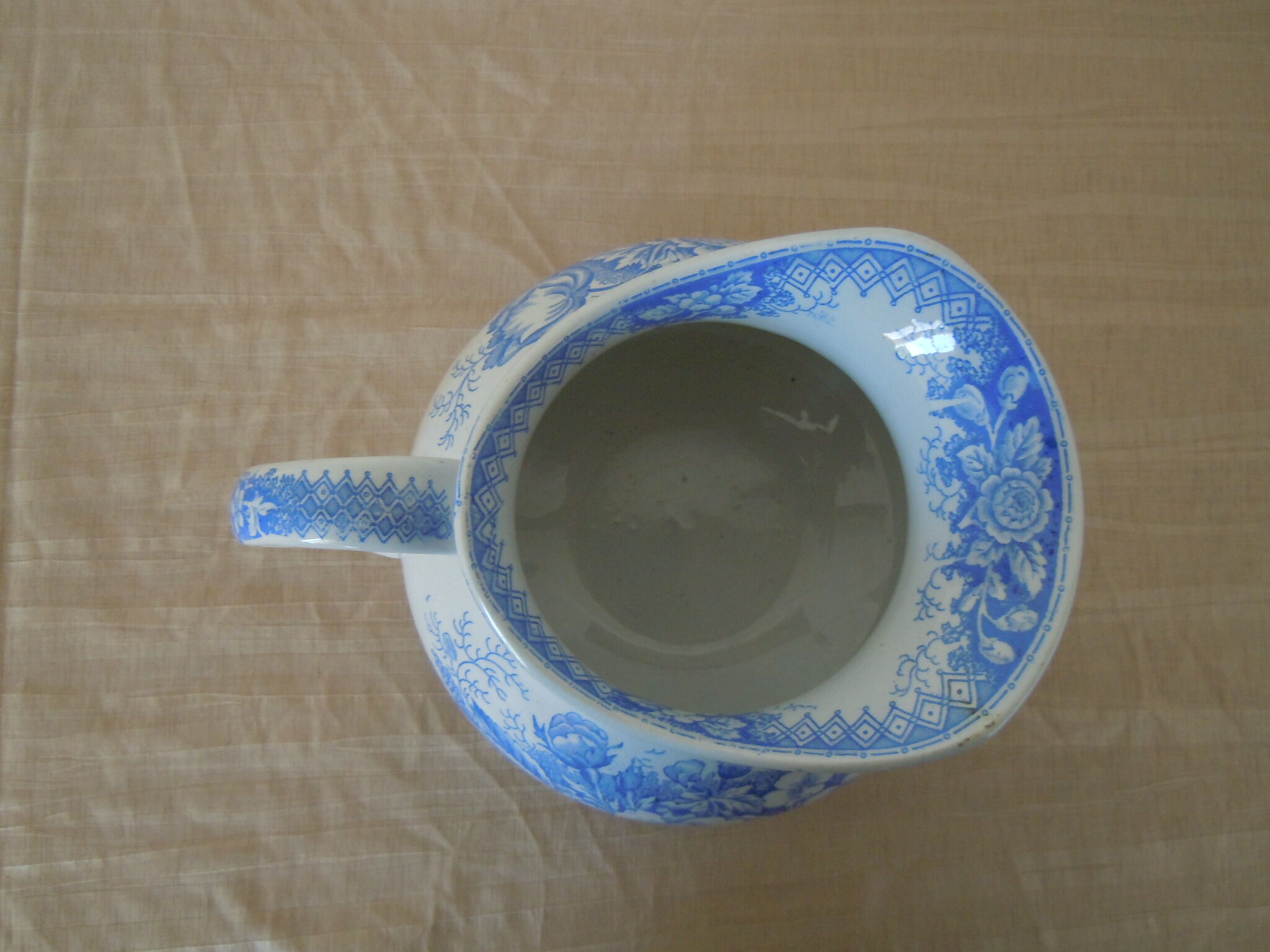 Broc céramique bleu et blanche