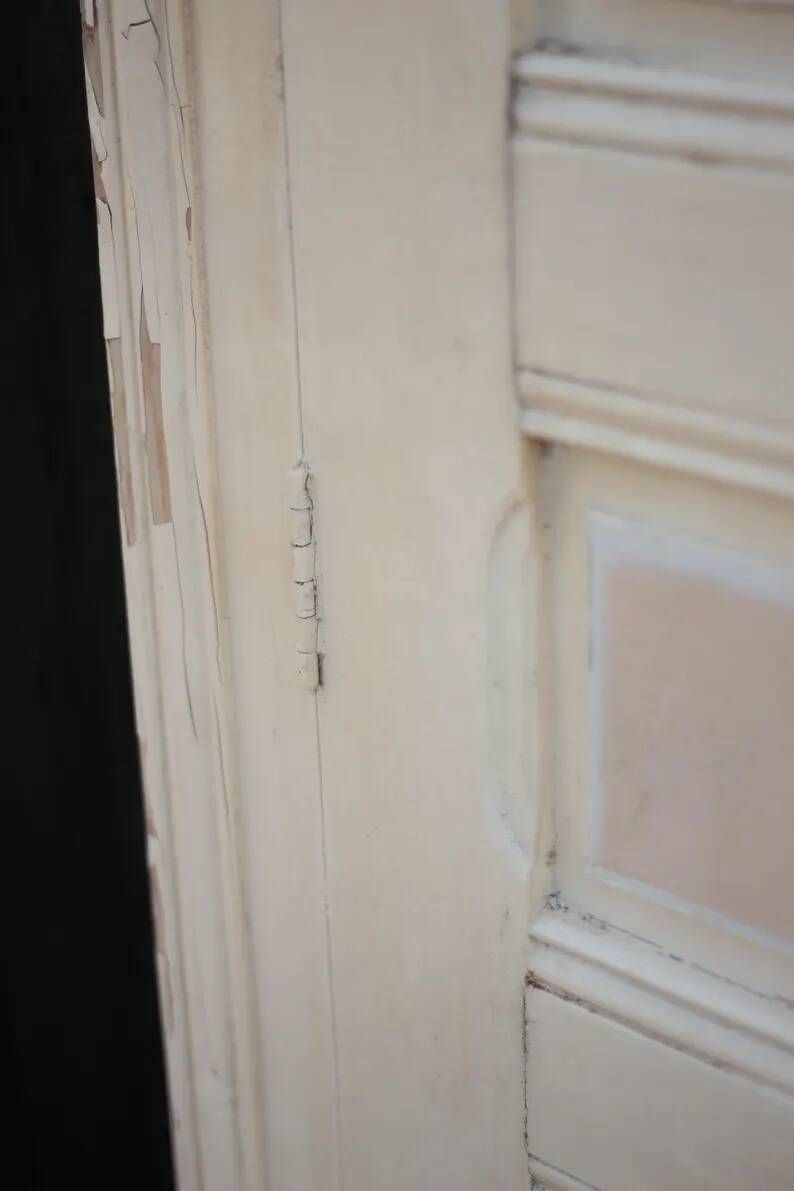 Double porte ancienne de placard, porte bois ancienne, grande porte vintage, porte d'intérieur