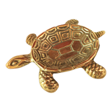 Figurine turtle gilded brass protective symbol