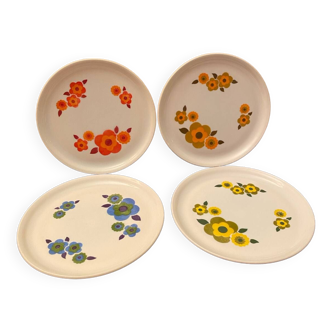 Arcopal France Plates - Flower Pattern