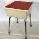 Tabouret coffre en formica vintage