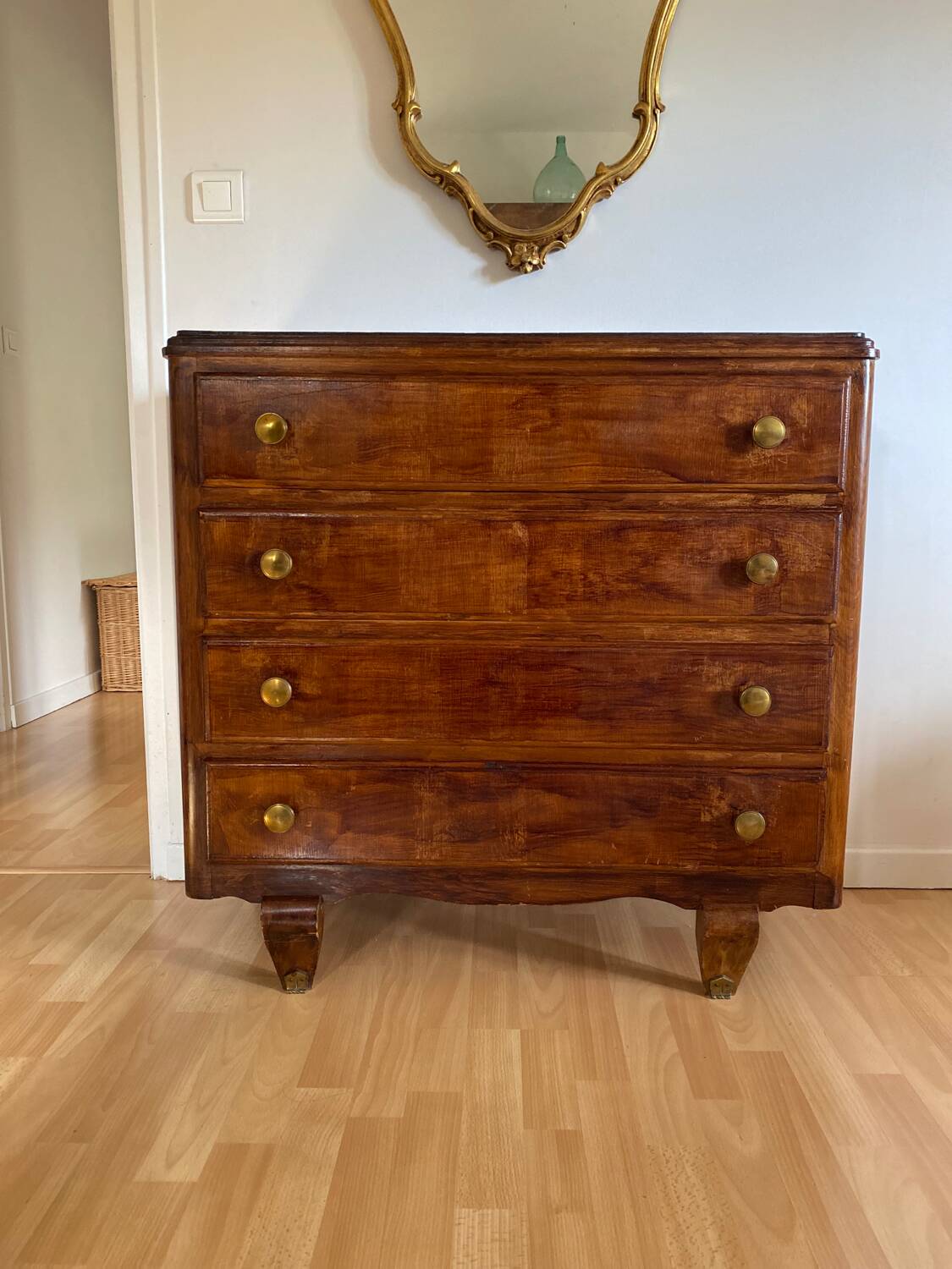 Old wooden chest of drawers