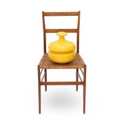 Yellow ceramic vase with lid by Enzo Bioli for Il Picchio, 1970s.