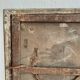 Peinture ancienne huile sur toile portrait femme noeud rouge fin 19eme