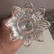 Old push-up in moulded thick glass