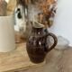 Handmade Pichet Grès du Berry – Made in France – vintage – 17 cm