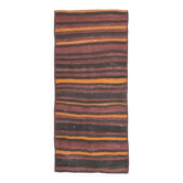 Tapis couloir vintage turc rayé orange violet 107x233