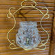 Vintage Molded Glass Suspension + Gold Metal Support #E511