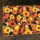 Flower sunbed long chair, vintage 70s, folding