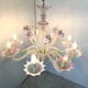 Vintage murano glass flower chandelier, 1950s