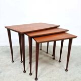 Vintage teak nesting tables mimiset 1960