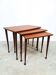 Tables gigognes vintage en teck mimiset 1960