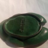 Superb old art deco ashtray signed max le verrier frog and water lily decor