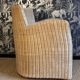 Vintage wicker armchair dlg Loom