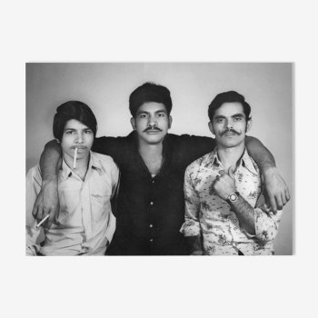 Portrait of three Rajasthan pals