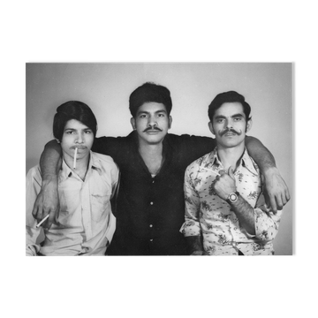 Portrait of three Rajasthan pals