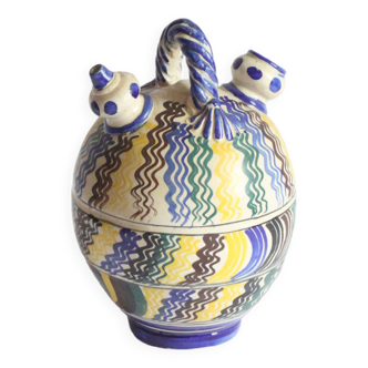 Painted ceramic gargoulette, 1950s