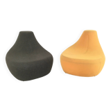 Black and Goldenrod Lounge Chairs "Saruyama" by Toshiyuki Kita for Moroso