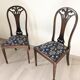Pair of English Sheraton chairs in mahogany early twentieth century