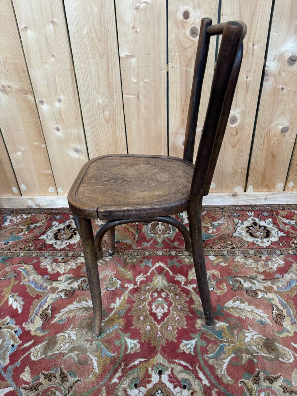 8 Bistro Chairs Baumann Curved Wood Art Nouveau – Early 20th Century