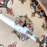 Decorative earthenware plate from Salins France, Buchy decor 25.5 cm