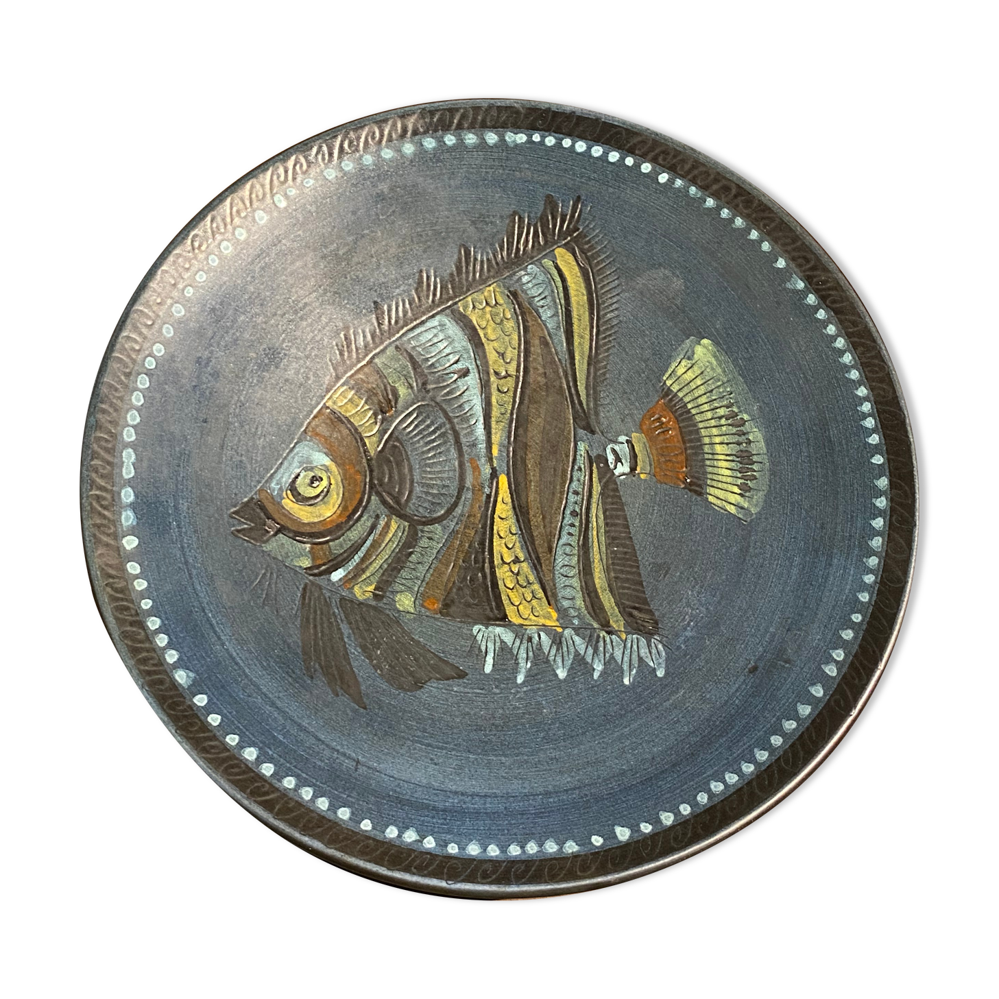 Ceramic fish plate Jean De Lespinasse