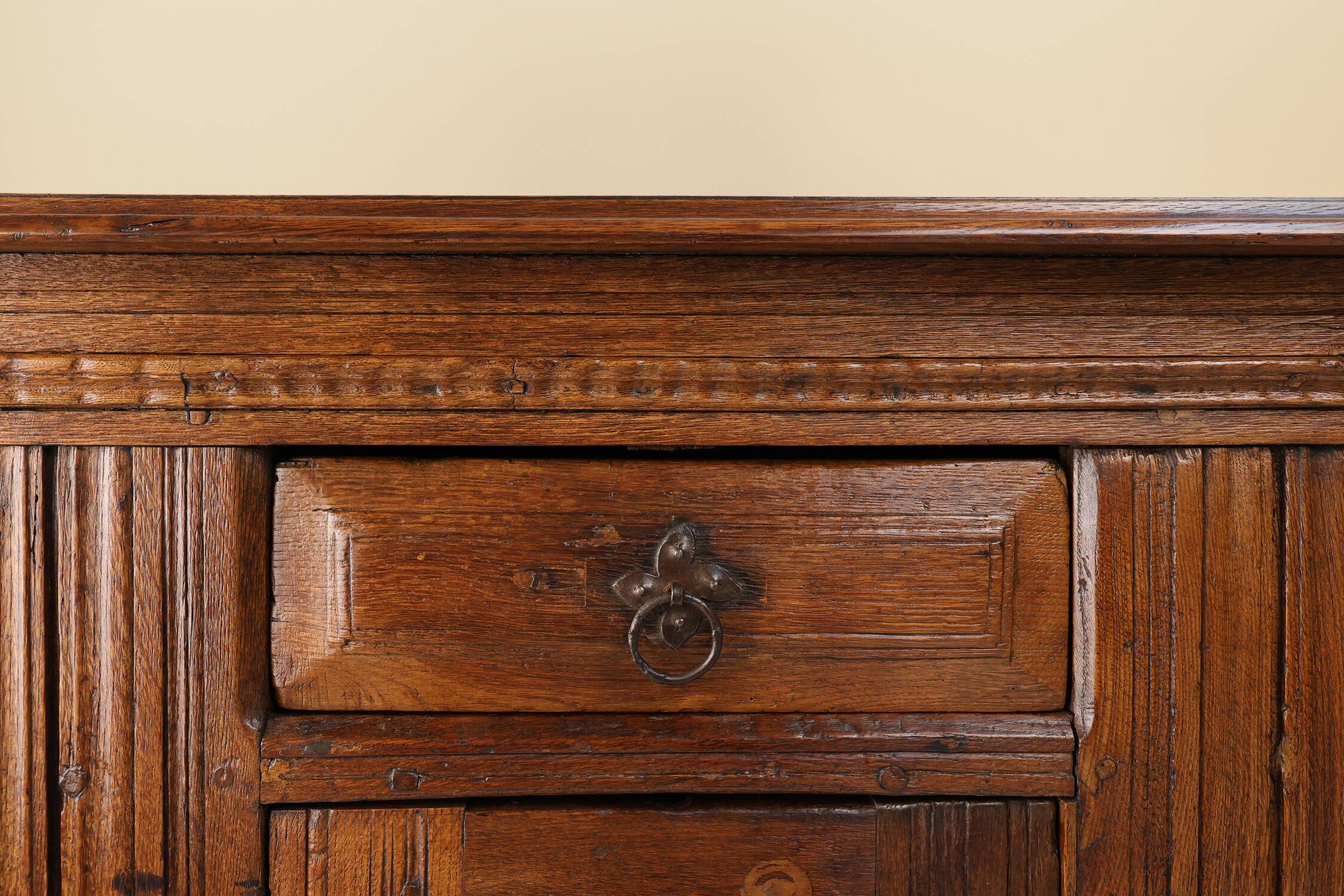16th Century Belgian hand carved single door cabinet in full oak