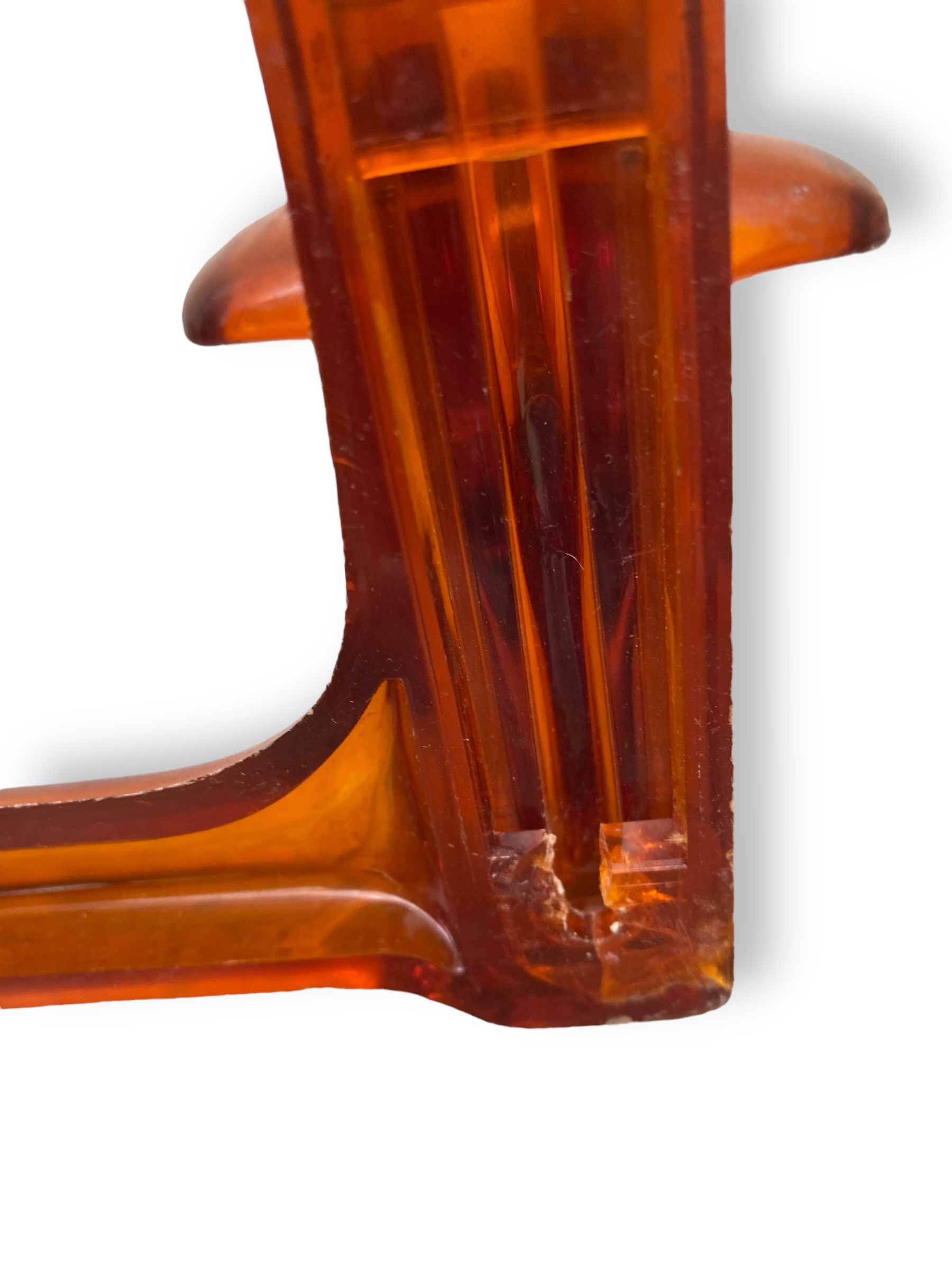Patère en plastique transparent orange