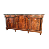 Empire style mahogany row with marble