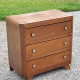 Vintage oak chest of drawers legs compass 3 drawers from the 50s