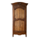 Antique carved wooden wardrobe with cornice.