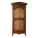 Antique carved wooden wardrobe with cornice.