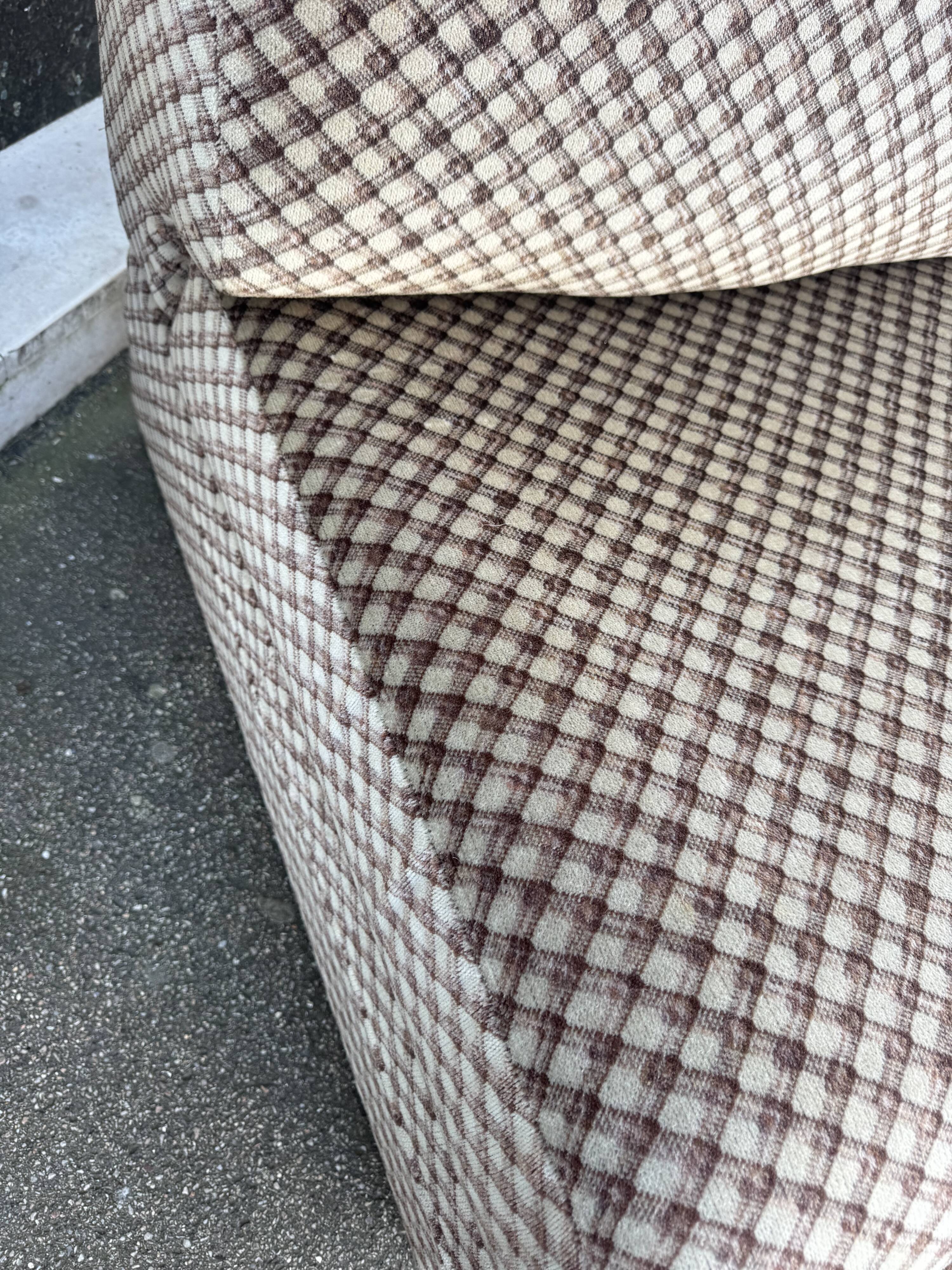 Vintage 70s geometric patterned armchair
