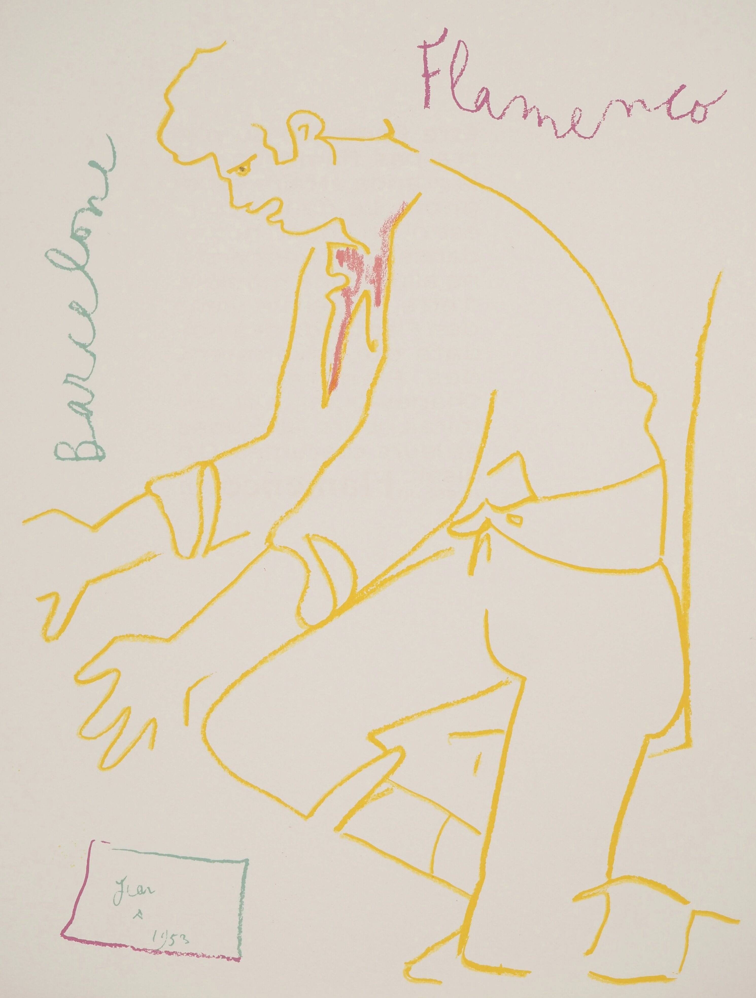 Jean Cocteau: Letter from Barcelona, original signed lithograph