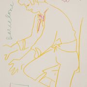 Jean Cocteau : Lettre de Barcelone, lithographie originale signée