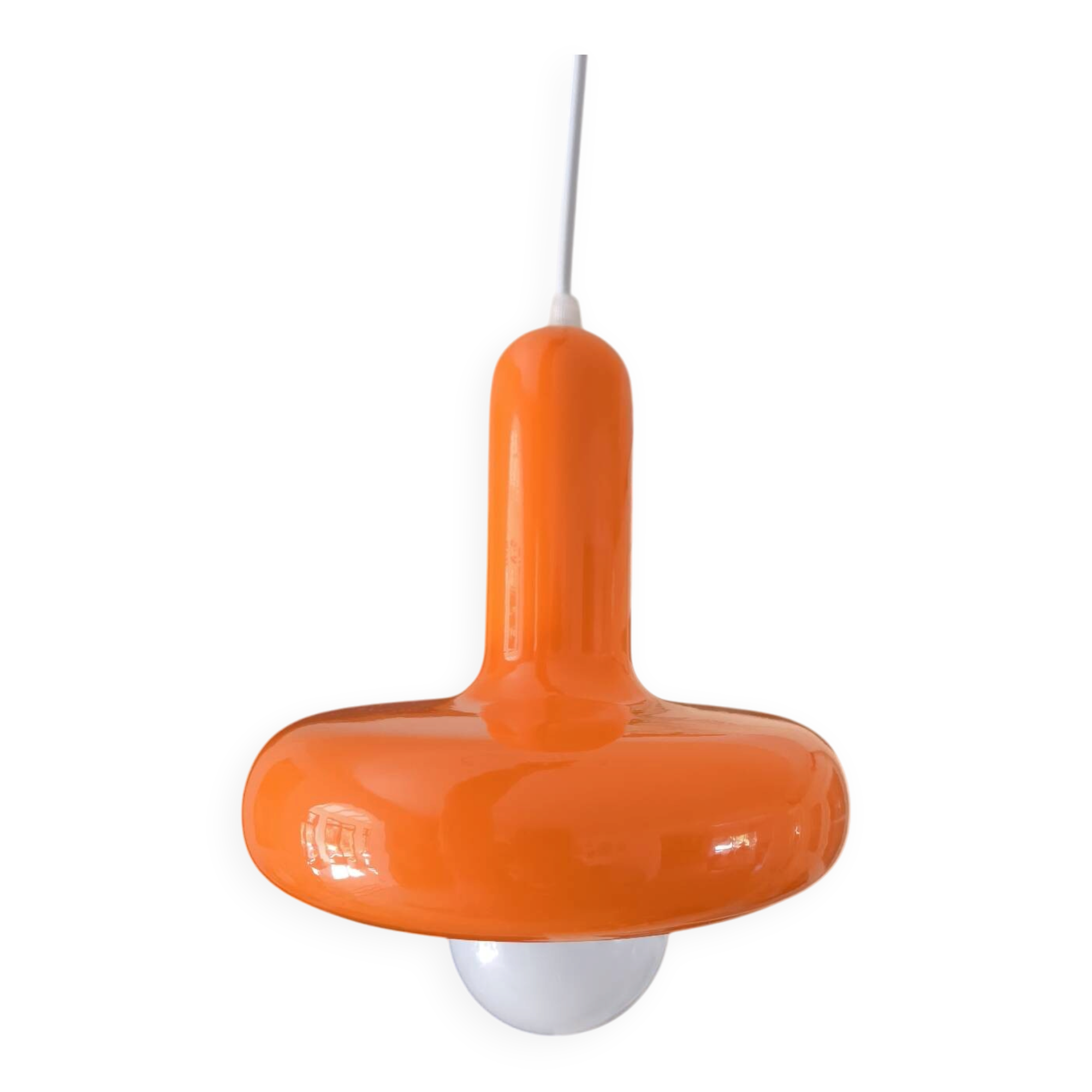 Orange ceiling pendant light