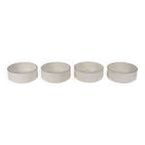x4 Franco Pozzi Vintage Bowls – White ceramic with black rim