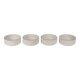 x4 Franco Pozzi Vintage Bowls – White ceramic with black rim