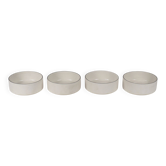 x4 Bols Franco Pozzi Vintage – Céramique blanche avec liseré noir