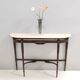 Vintage beech console table with portuguese pink marble top, italy