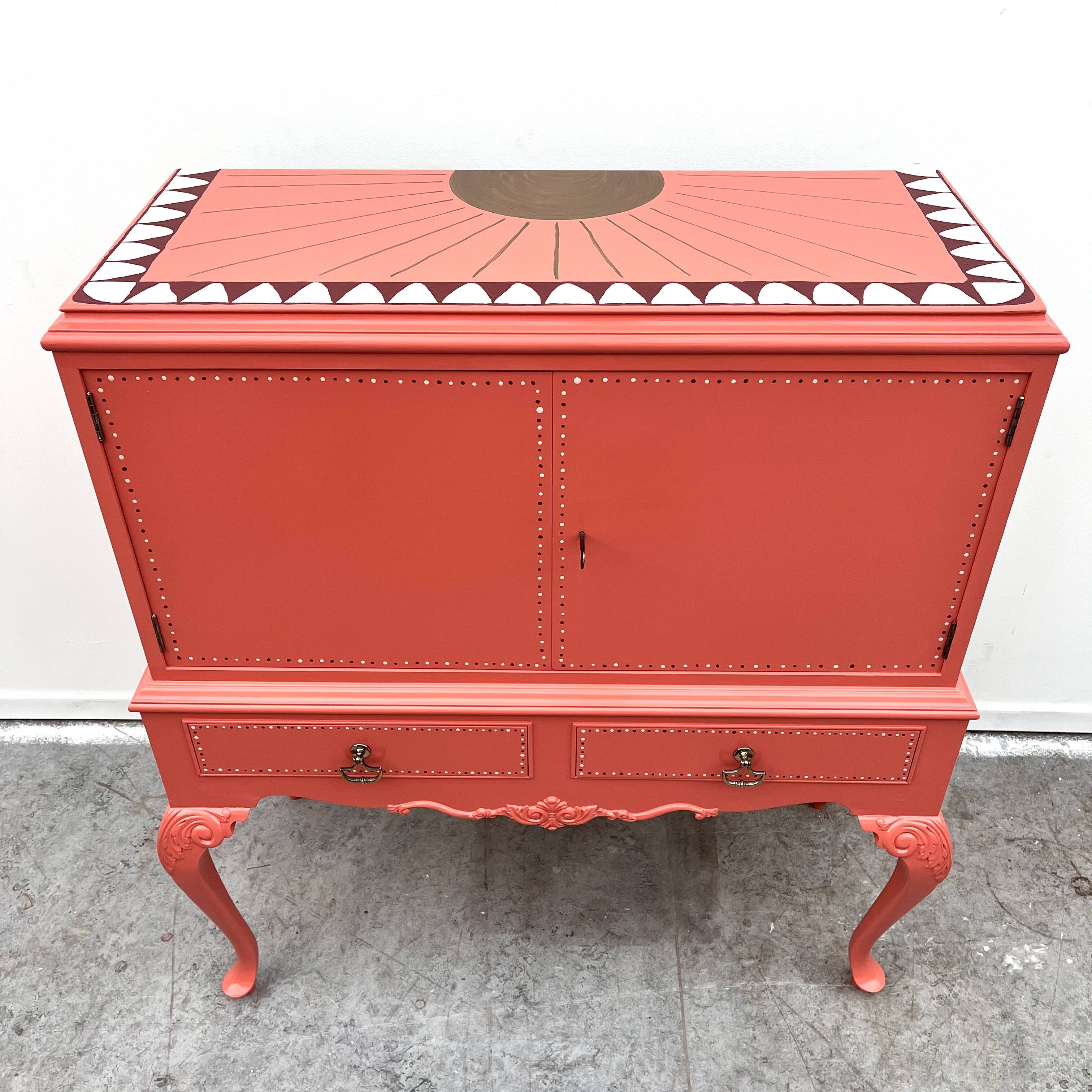 Sunny Side Up – Cabinet vintage peint à la main