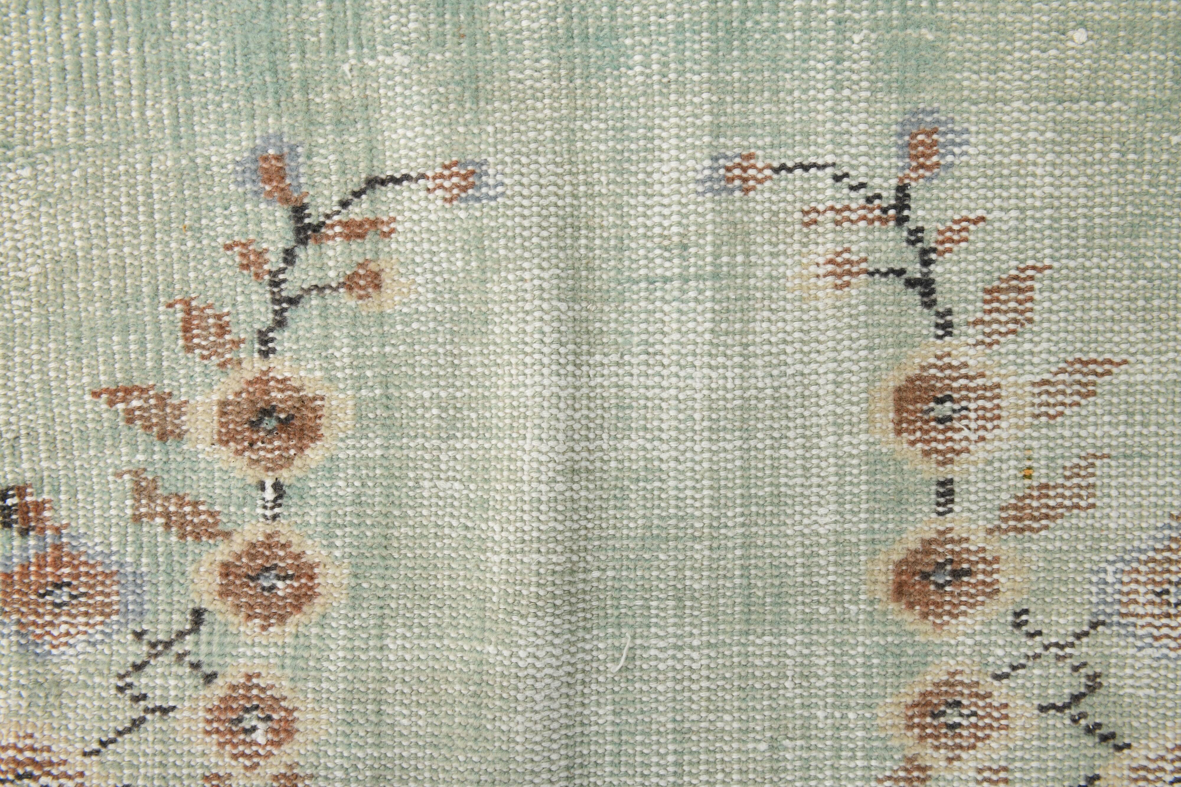 3x9 Light Green Persian Vintage Runner Rug, 81x282Cm