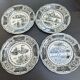 4 talking dessert plates Gien: Riddles
