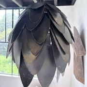 Brutalist suspension Jansen metal welded flower