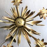 Golden wheat spike chandelier