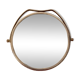 Vintage round mirror in silvered metal.