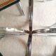 Table à manger ovale au piètement chromé 1970