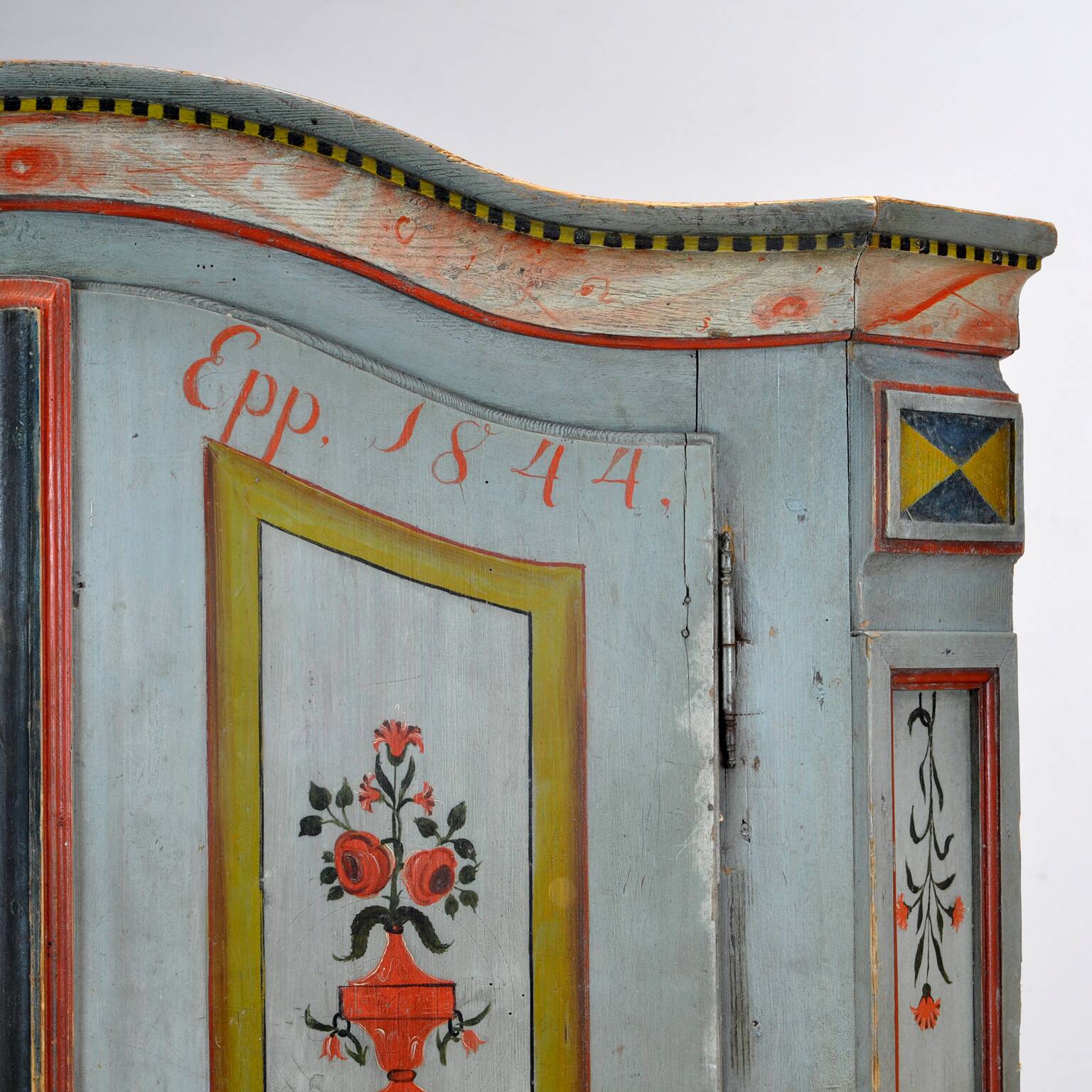 Antique German Hand Painted Cabinet, Anno 1844