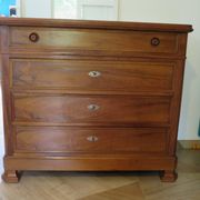 Rare - Pretty old chest of drawers with 4 drawers and 3 locks - In walnut - 1930