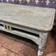 Blue lacquered teak coffee table